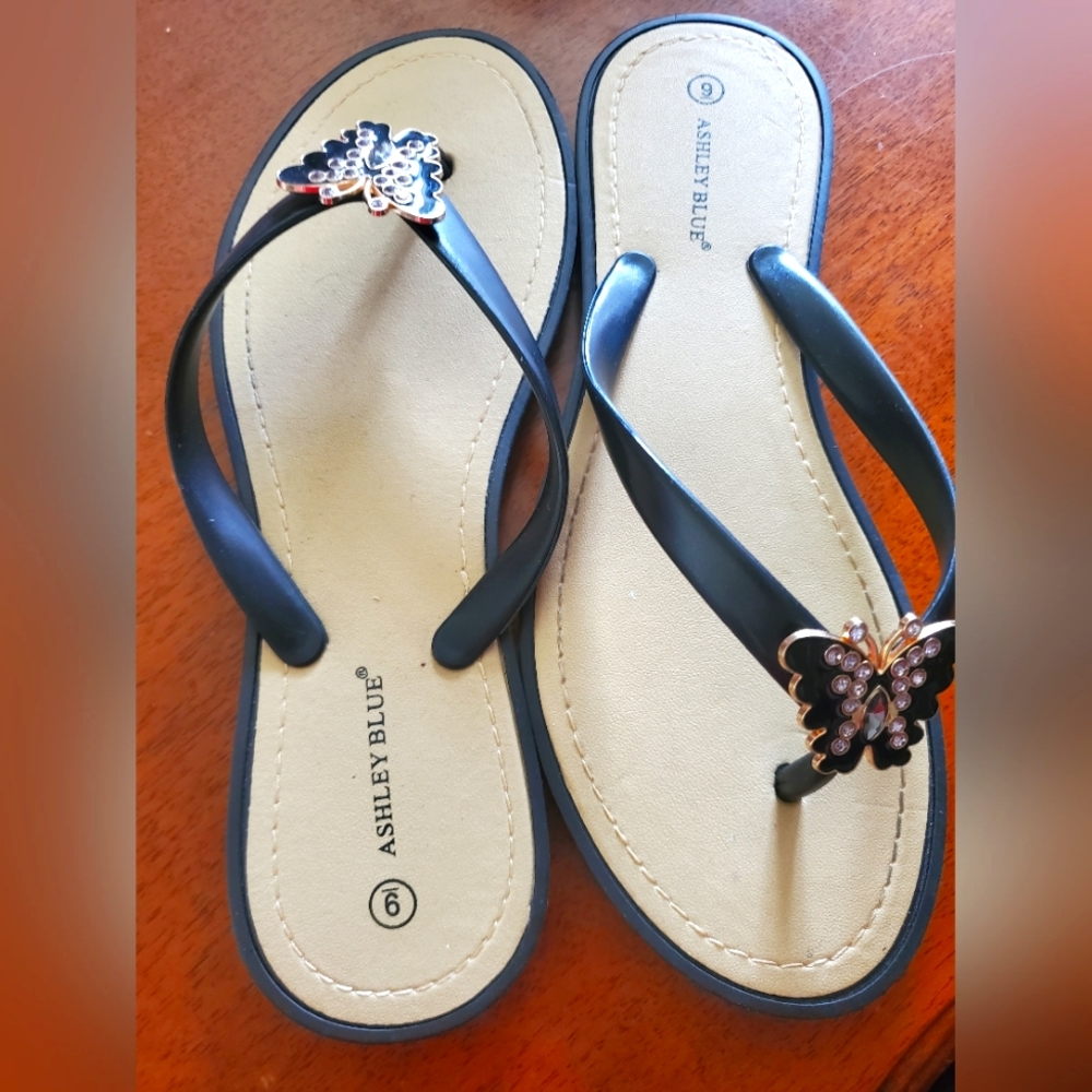 Ashley blue butterfly sandals